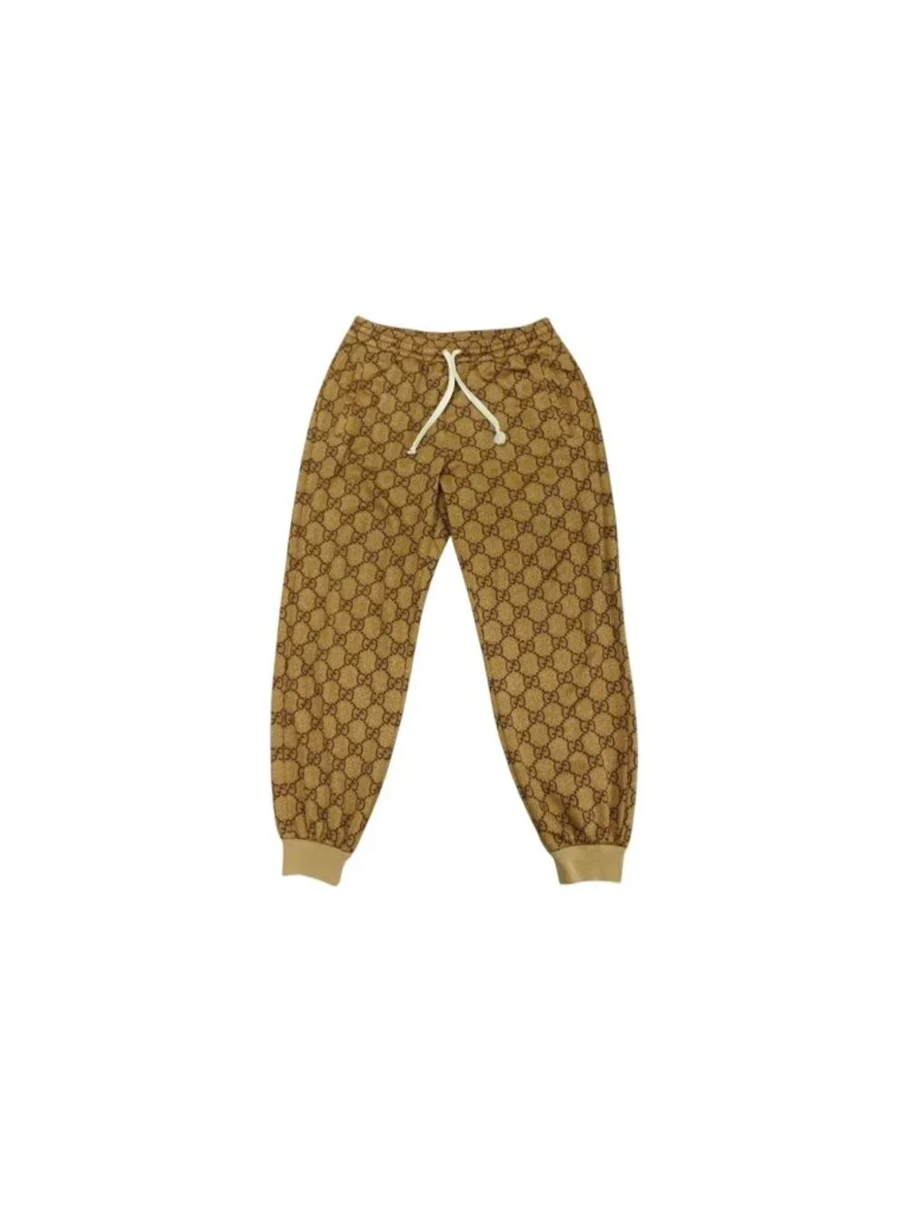 Gucci Pants GG Supreme Jogger Beige Brown XS
